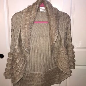 Patrizia Luca Milano Genuine Rabbit Fur Beige Sweater